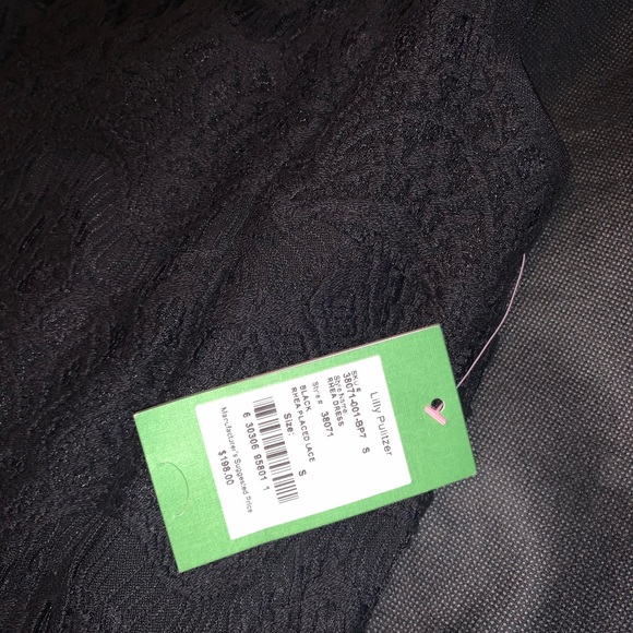 NWT!! Lilly Pulitzer black lace top dress - Picture 3 of 4